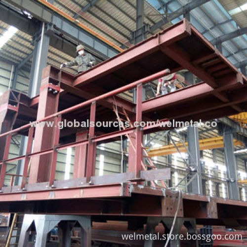 Prefabricated steel structural working platform building